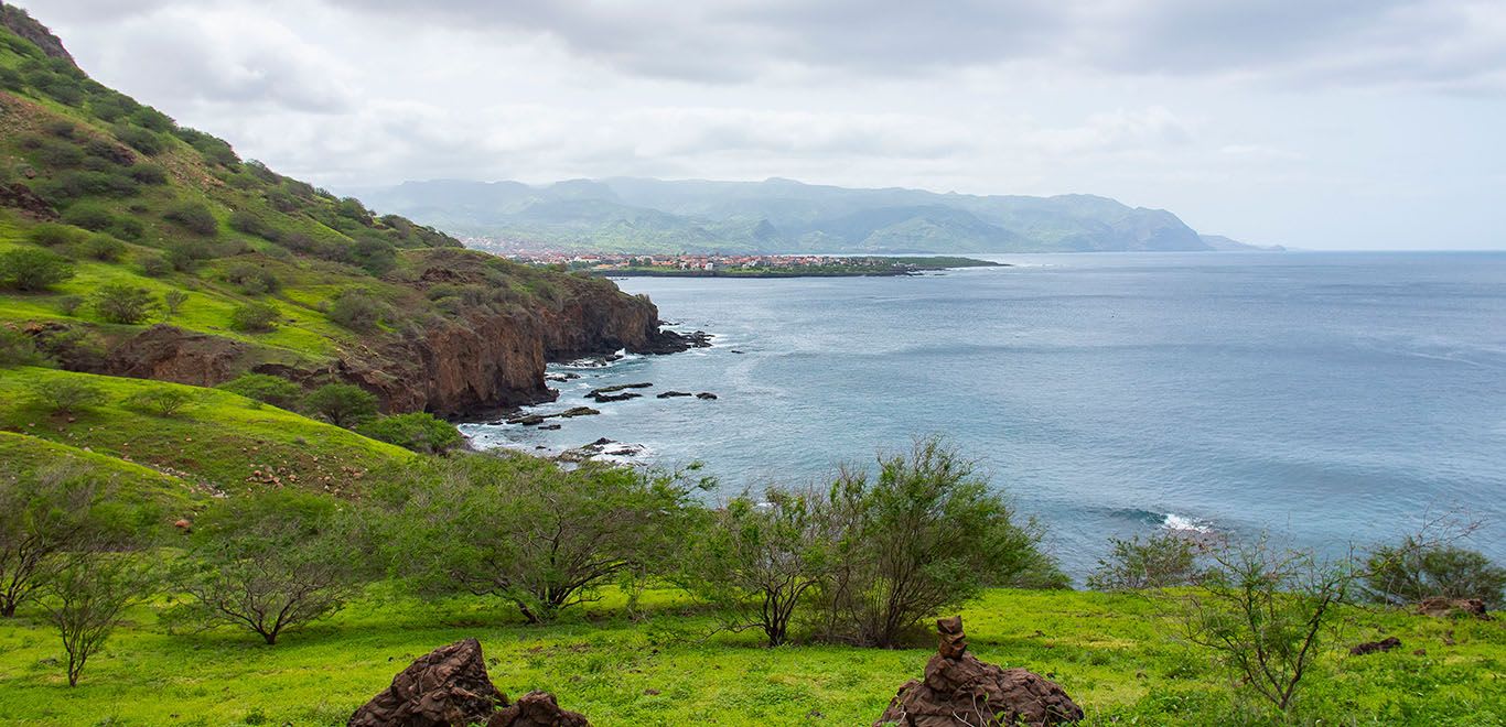 Scenic green shot in Cape Verde