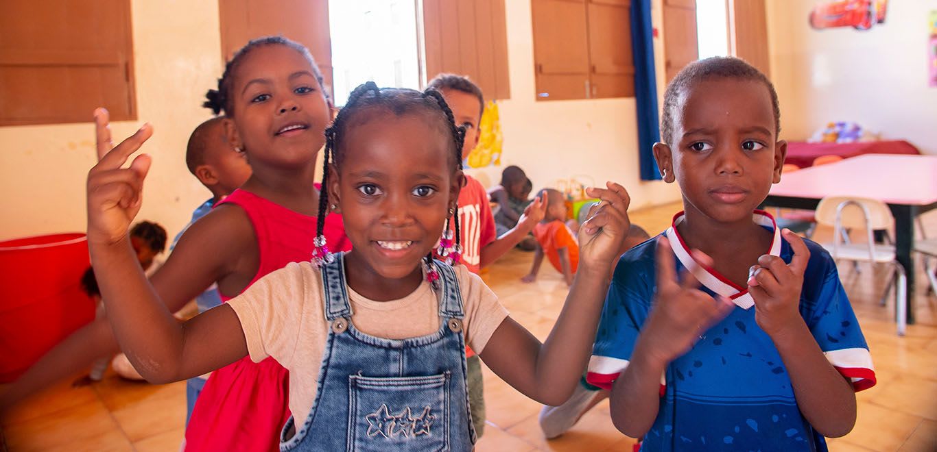 Fun in the classroom in Cape Verde