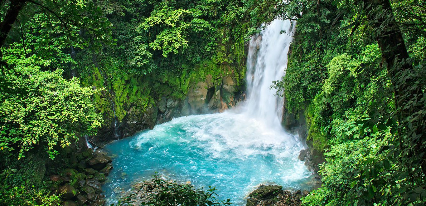 Celeste River waterfall in Costa Rica