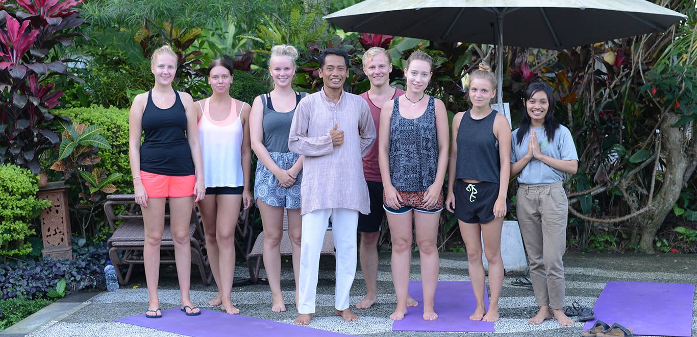 Yoga group in Bali