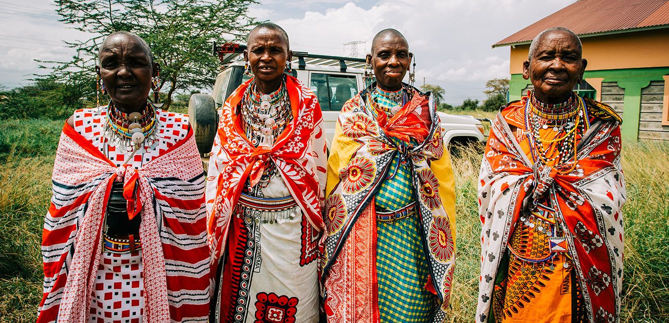 Women in tribal dress in Kenya