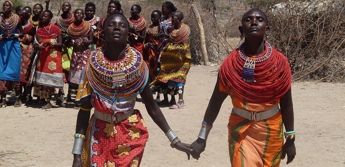 Kenyan women in tribal dance