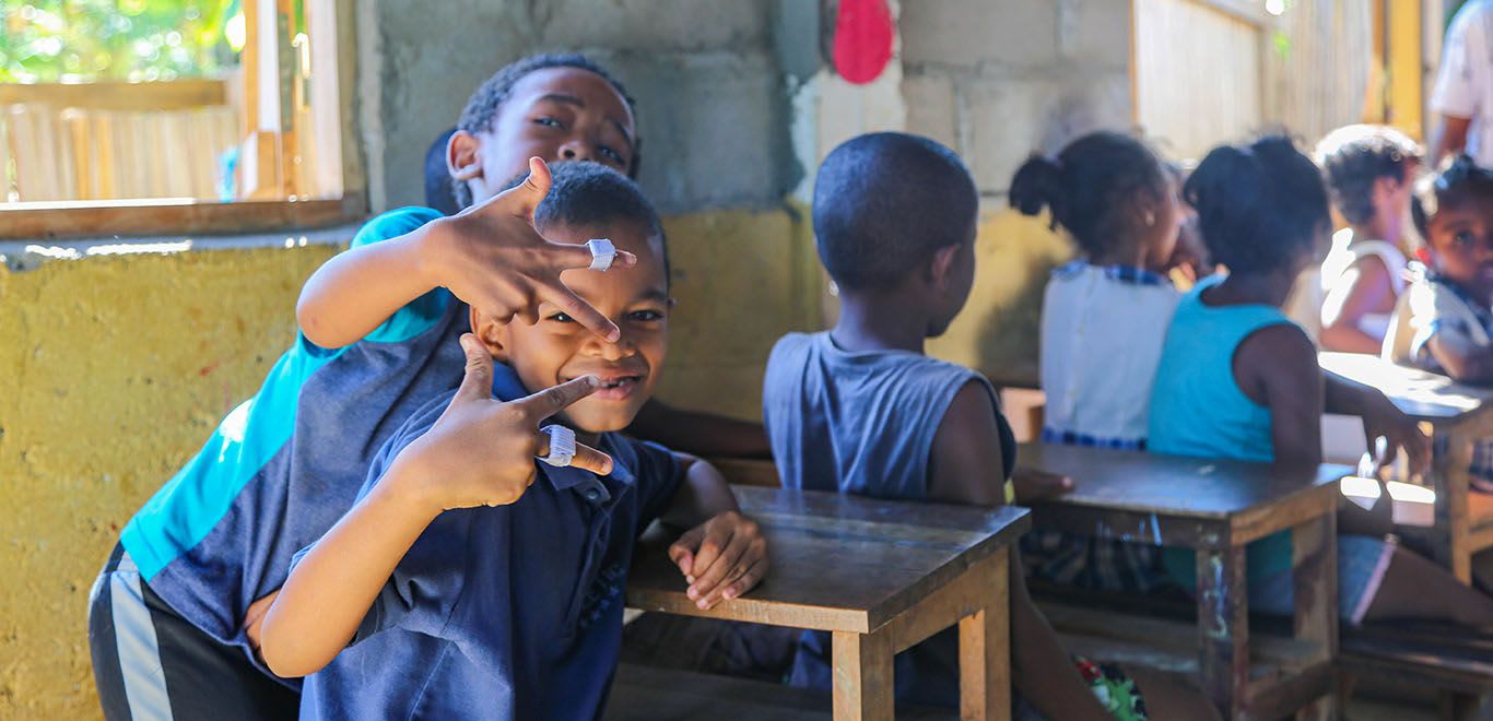 Kids in Madagascar school