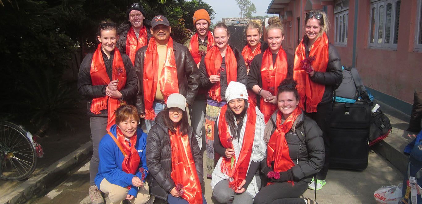 Intern group photo in Nepal