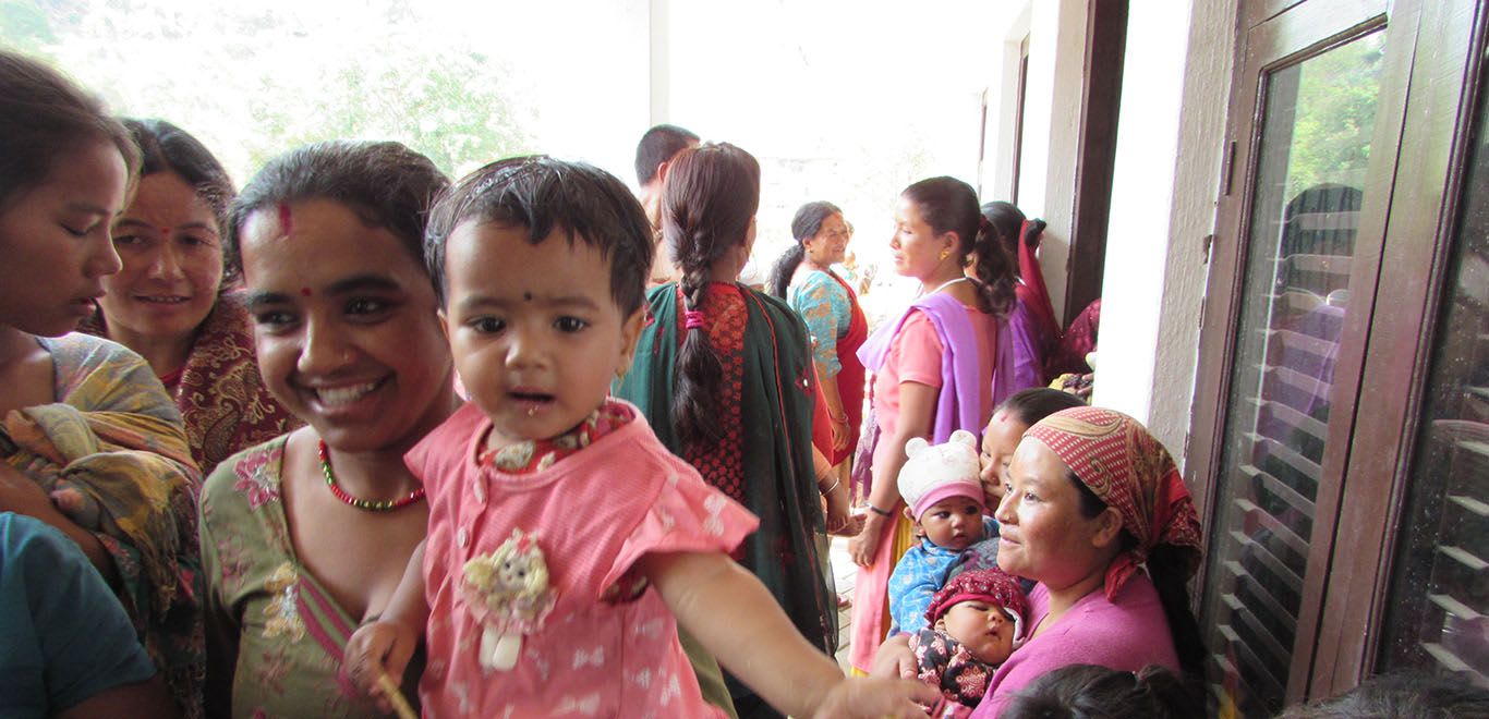 Smiles on the faces of the local community at the medical clinic in Nepal