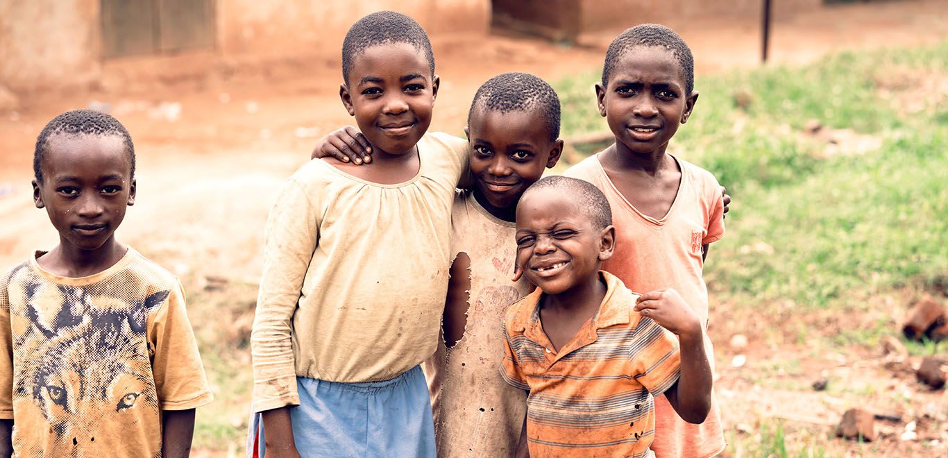 Kids in a village in Uganda