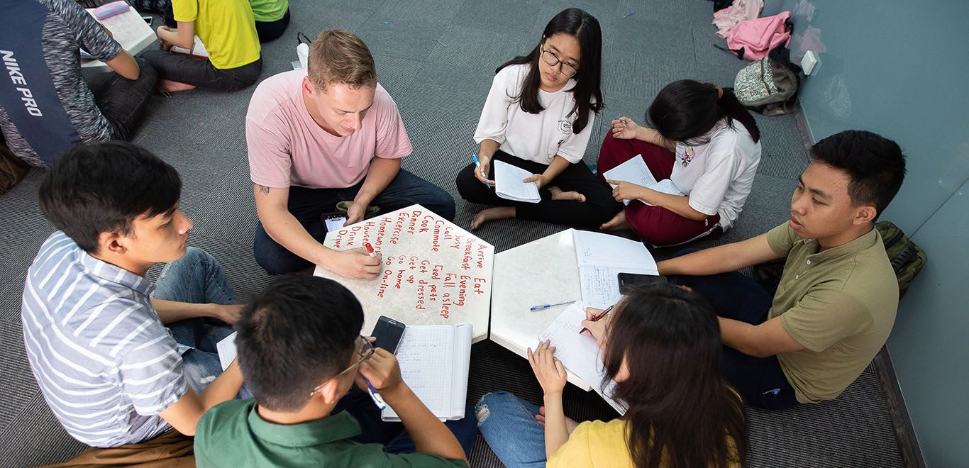 Group learning session in Vietnam