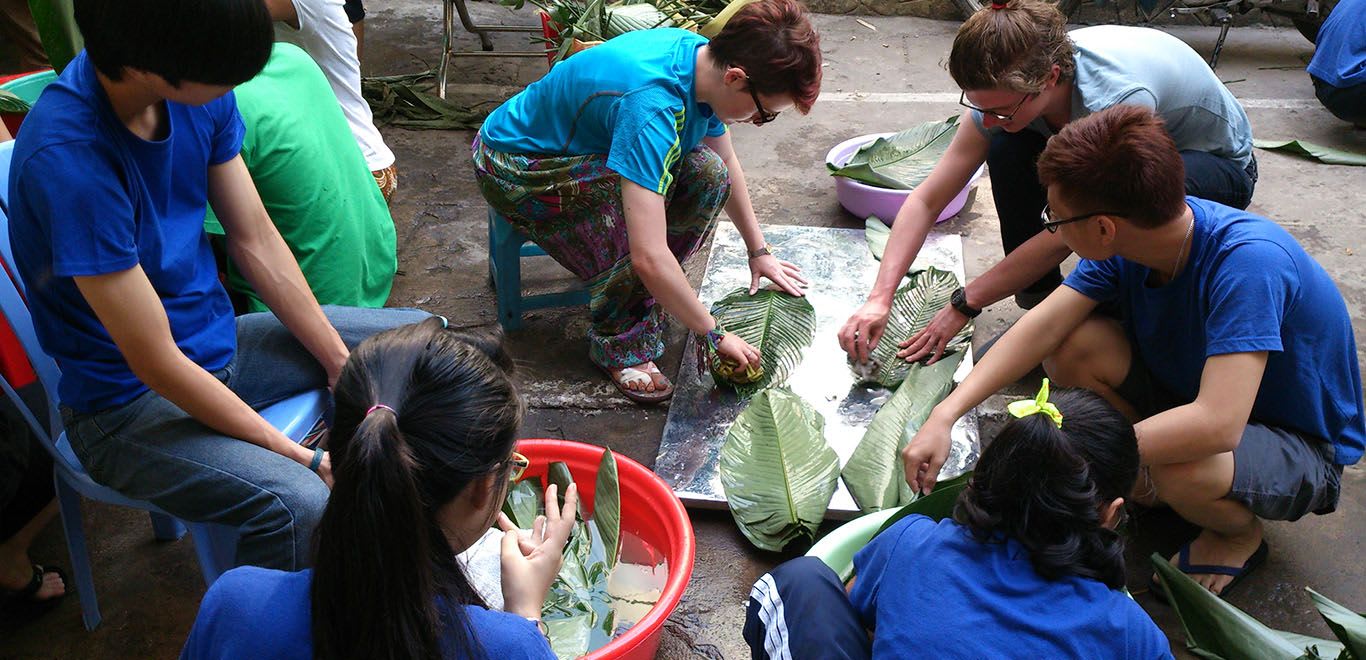 Food preparation in Vietnam