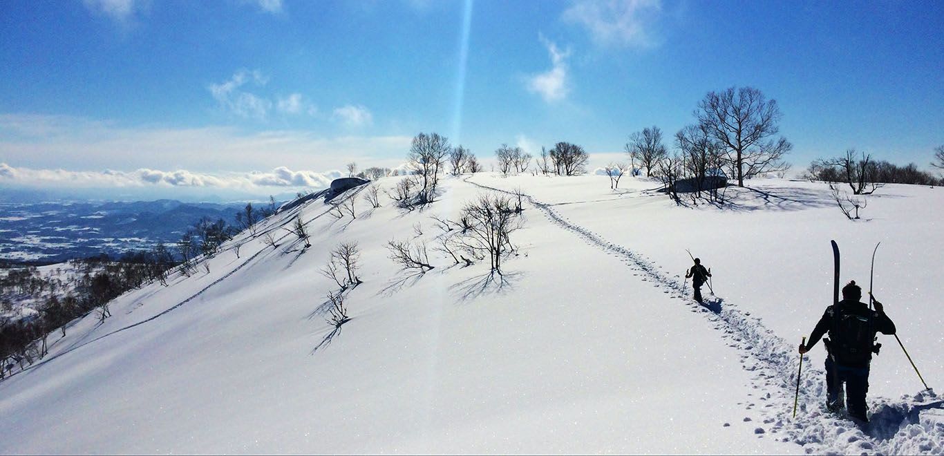 Snow covered mountain in Niseko, Japan