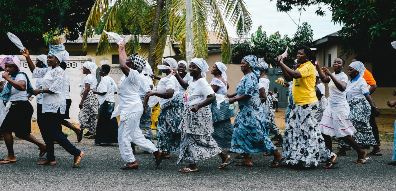 Procession in the capital, Accra