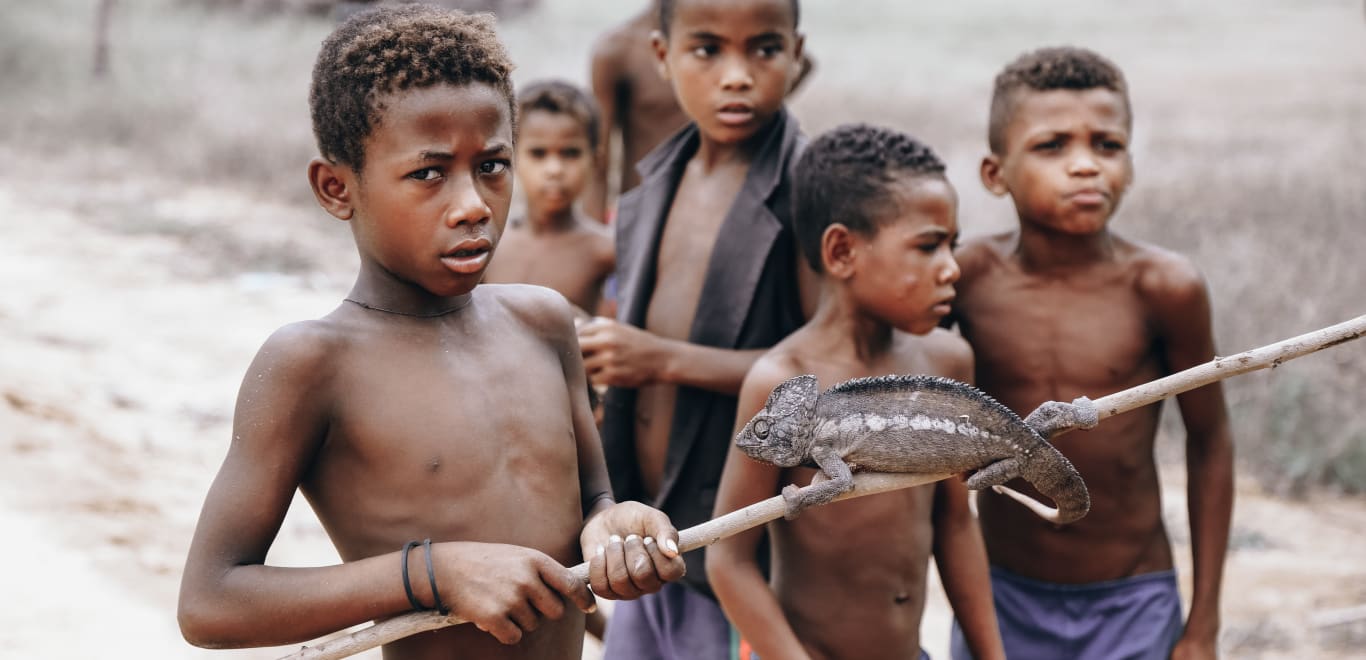 Local kids in Madagascar