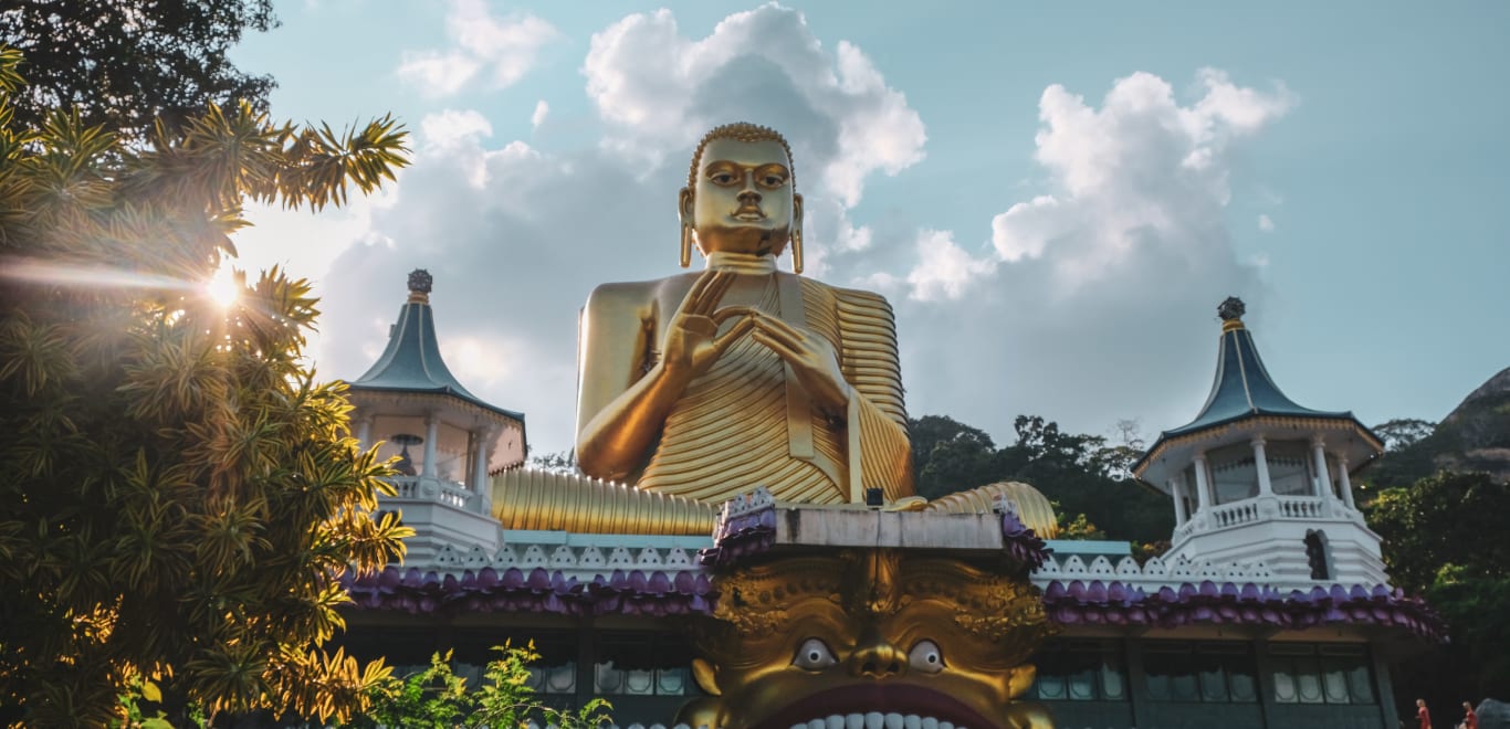 Gold Buddha in Sri Lanka