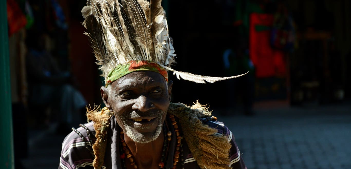 Tribesman in Livingstone, Zambia