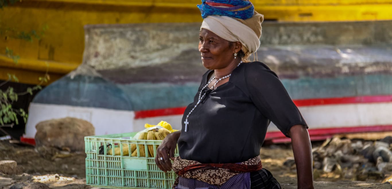 A local woman in Boa Vista, Cape Verde