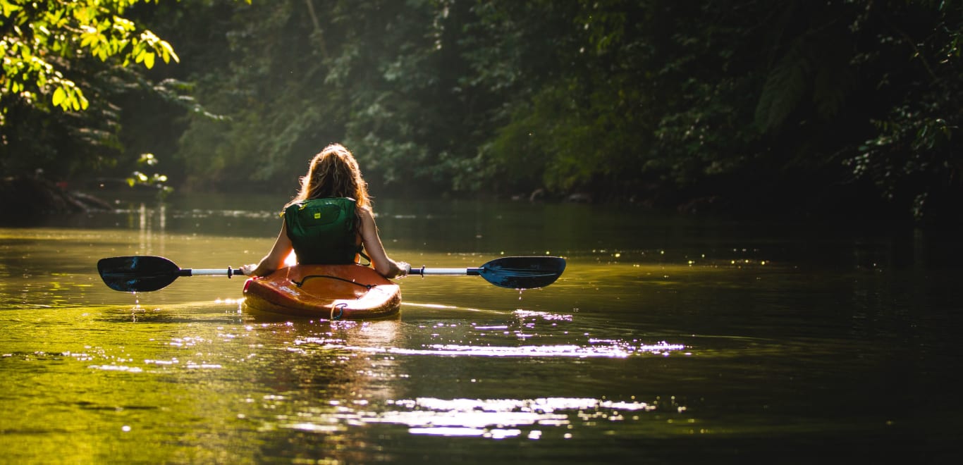 Woman in canoe, Drake Bay, Costa Rica