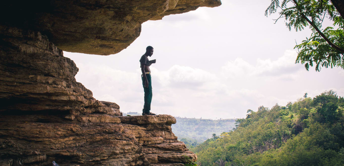 Cliff top view in Ghana