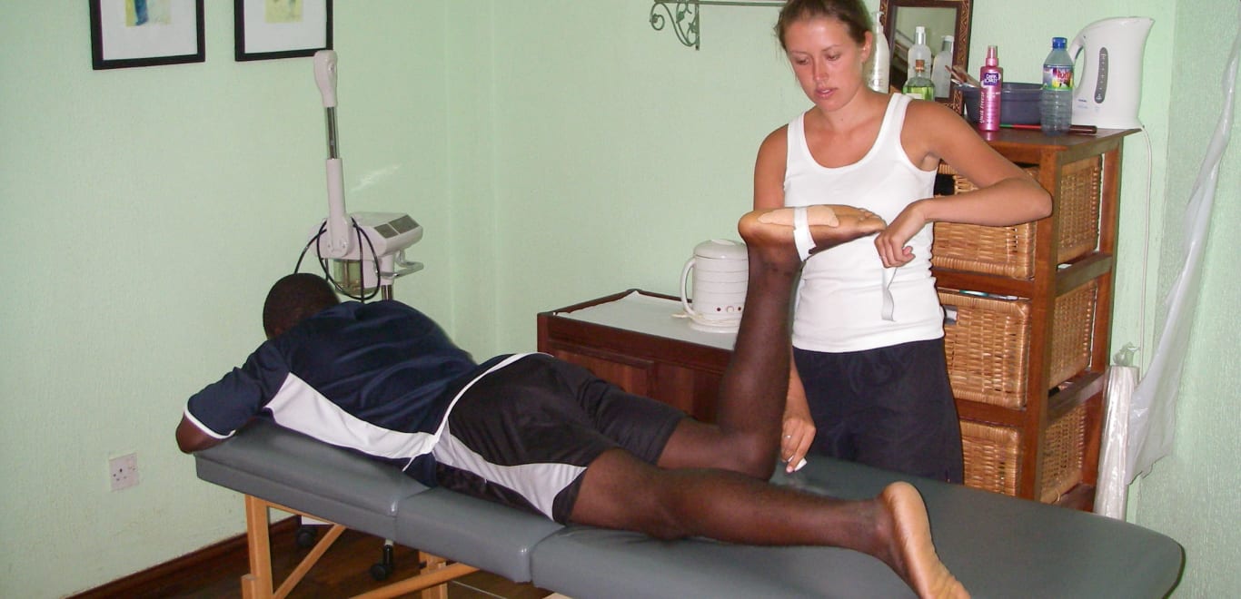 Physiotherapy on Athlete in Ghana