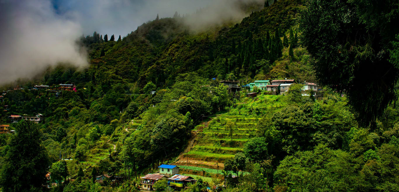 View of Mountains in Sonada, India