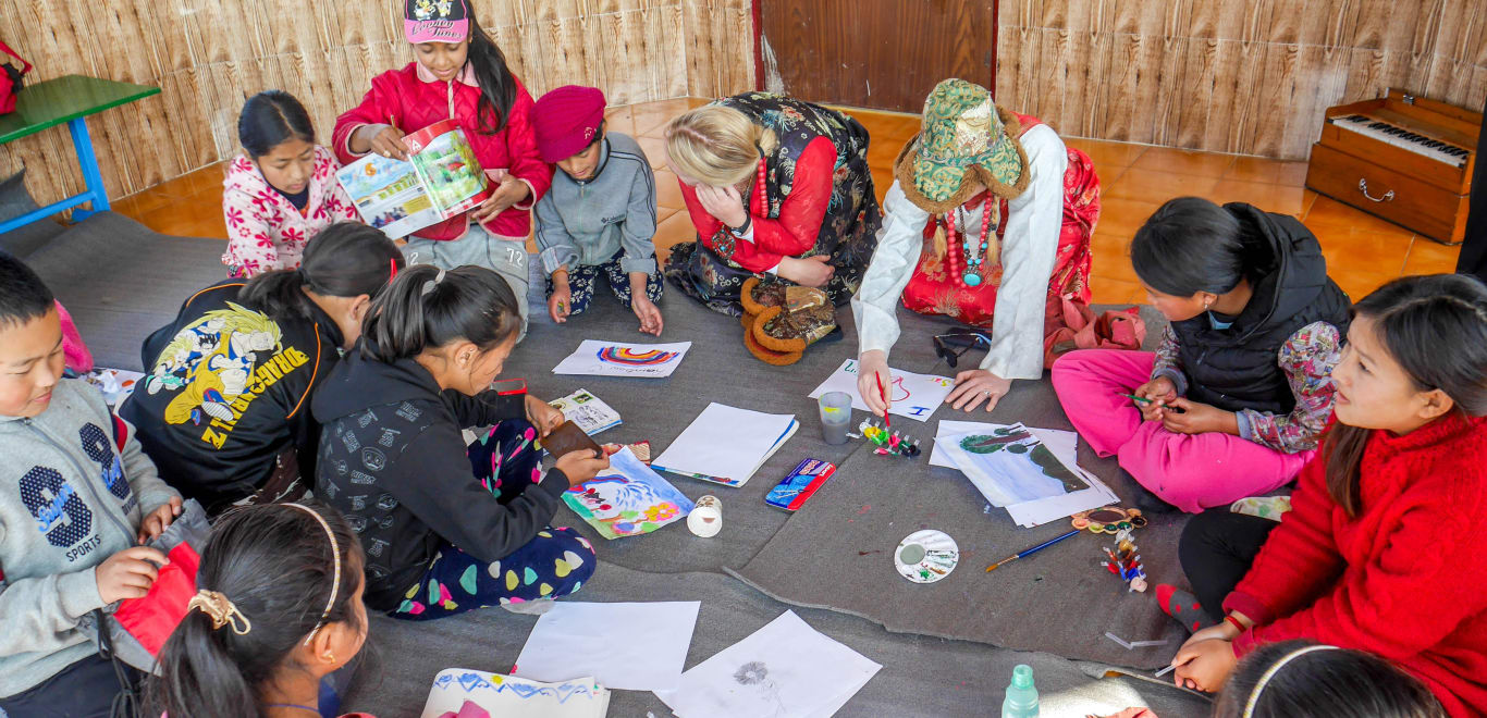 Art classroom in Sikkim, India