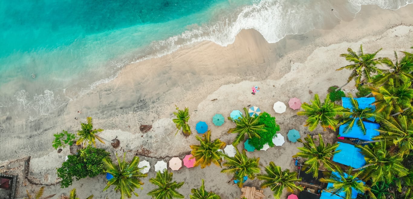 Drone shot of Nusa Penida