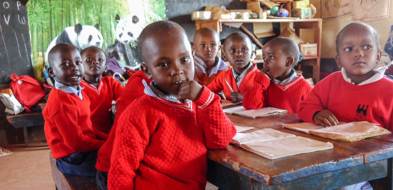 Students in class in Kenya