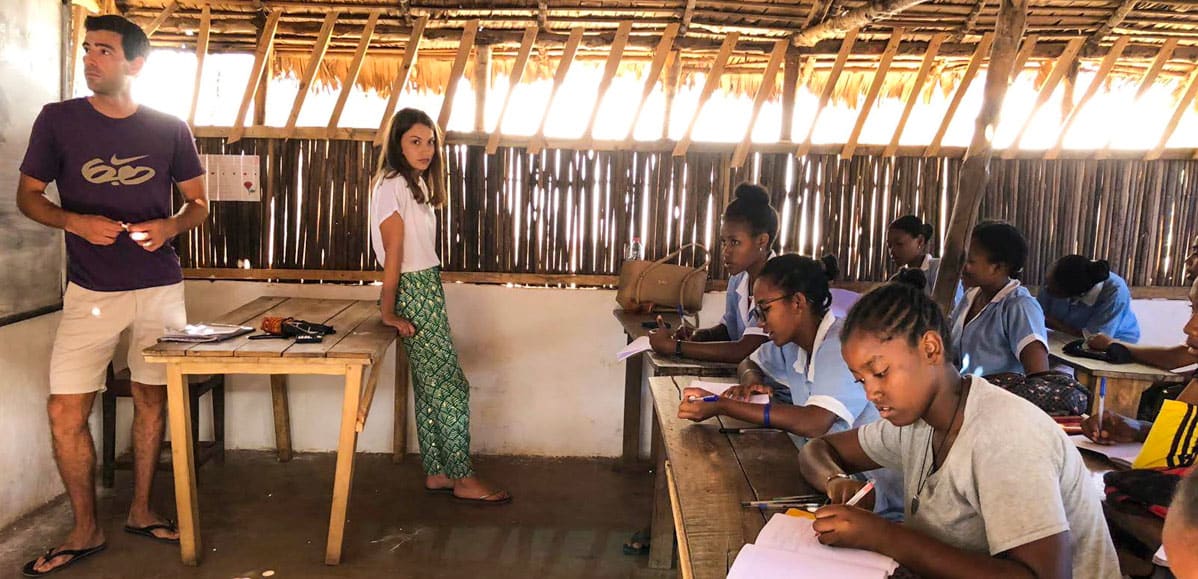 Teachers in class in Madagascar