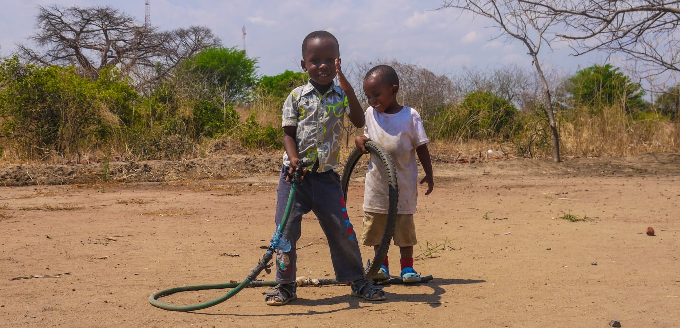 Kids at playtime in Malawi