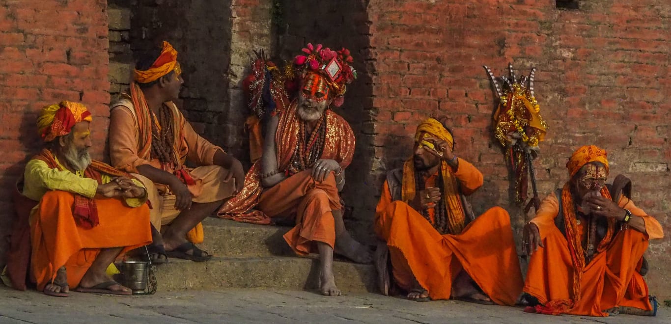 Holy men in Kathmandu, Nepal