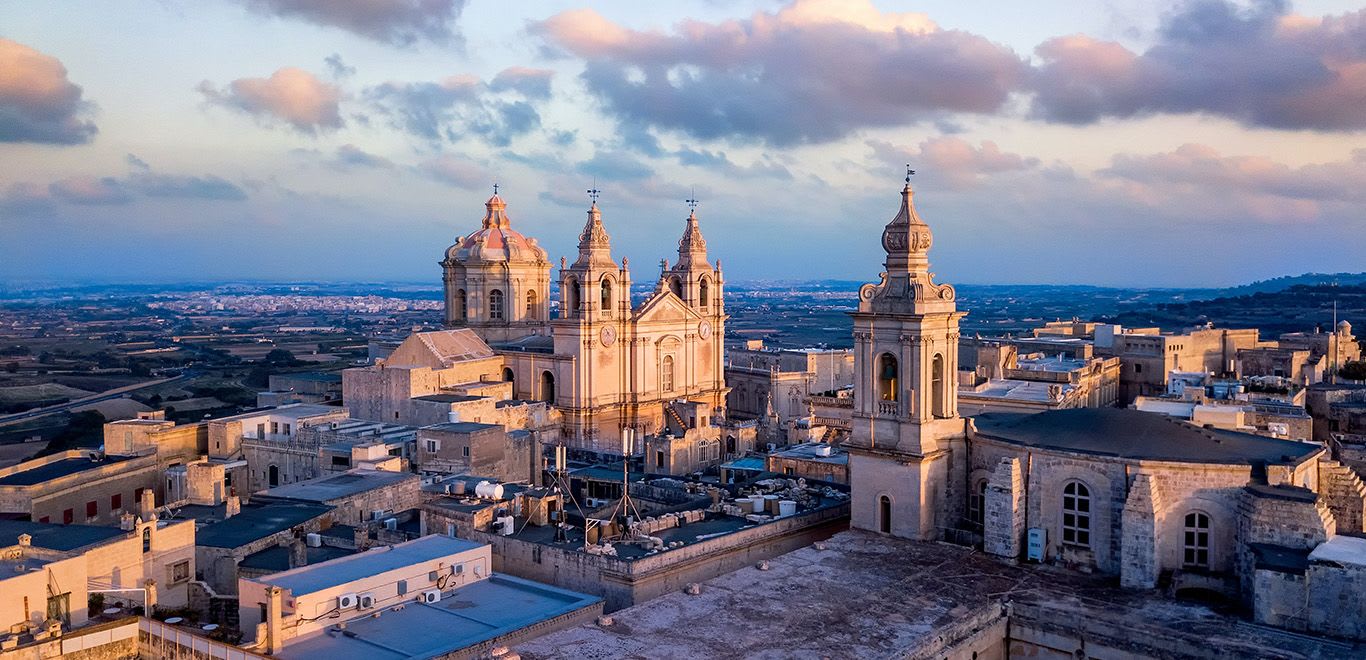 Paul Cathedral in medieval city Mdina.