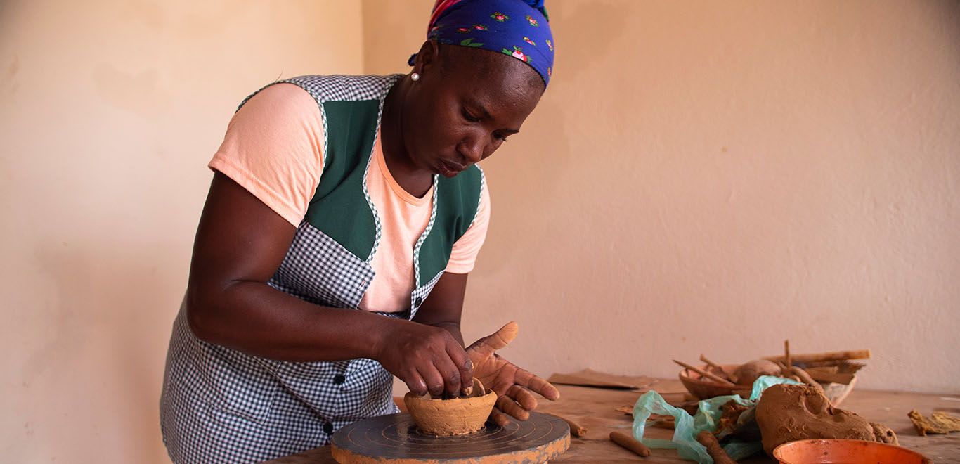 Pottery in a traditional Cape Verde village