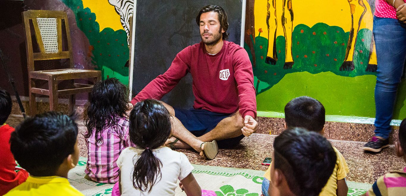 Meditation with the kids in Kindergarten