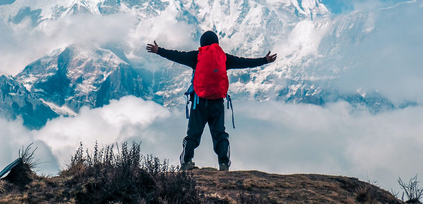 Hiker in Annapurna