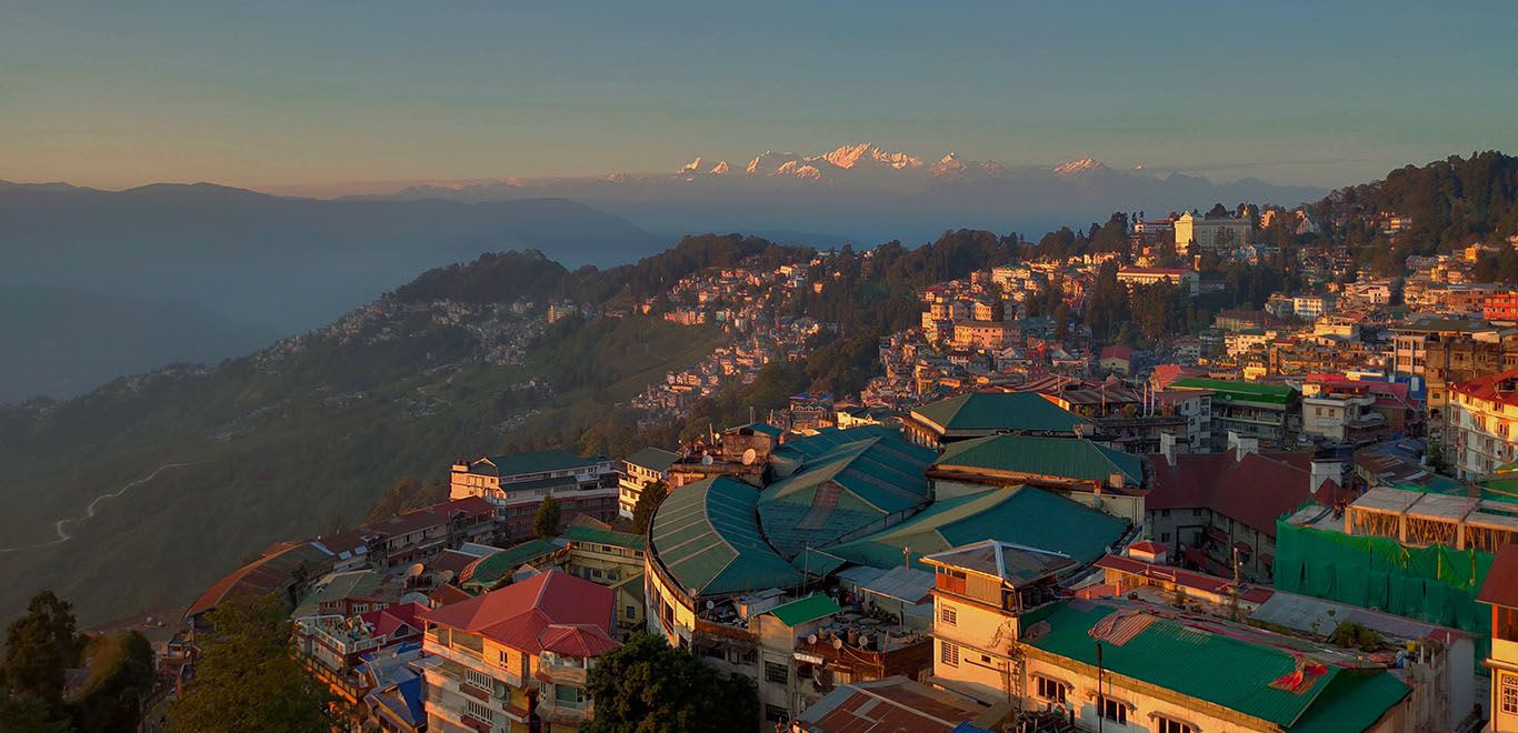 Views over Darjeeling, West Bengal, India