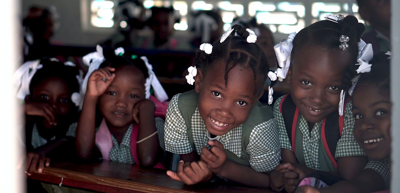 Smiling kids in Kenya