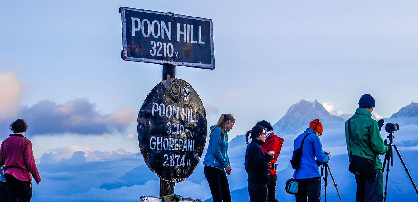 Poon Hill, Nepal Summit sign