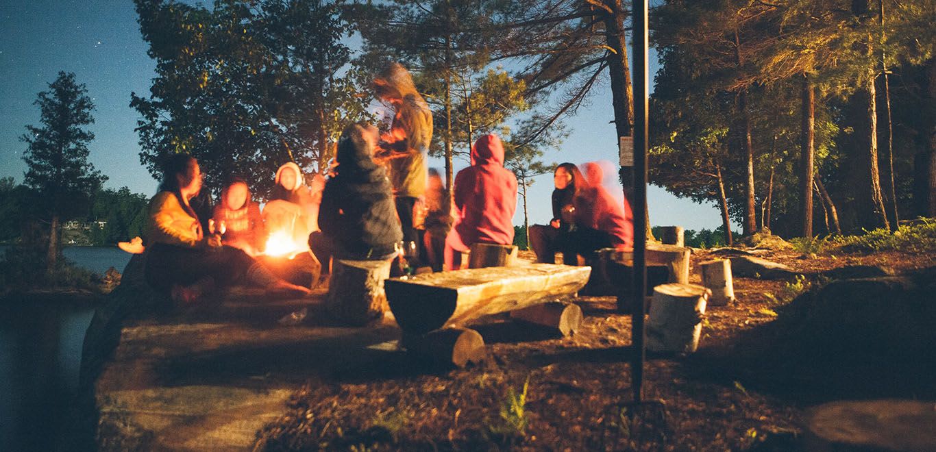 People around a campfire