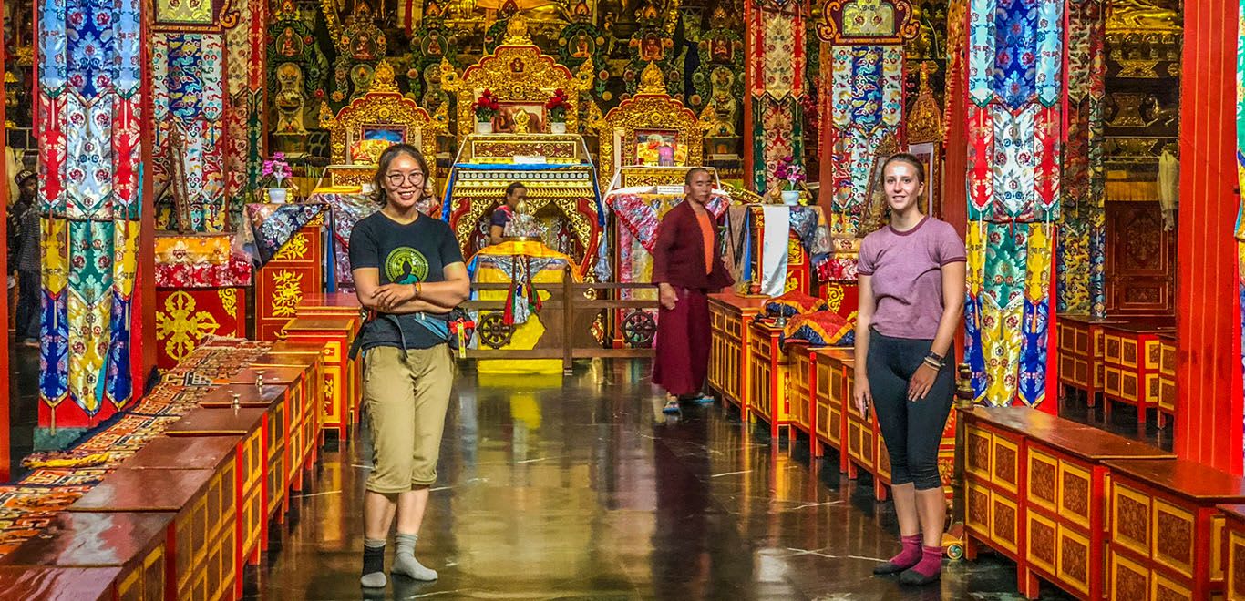 Inside of a temple in Nepal