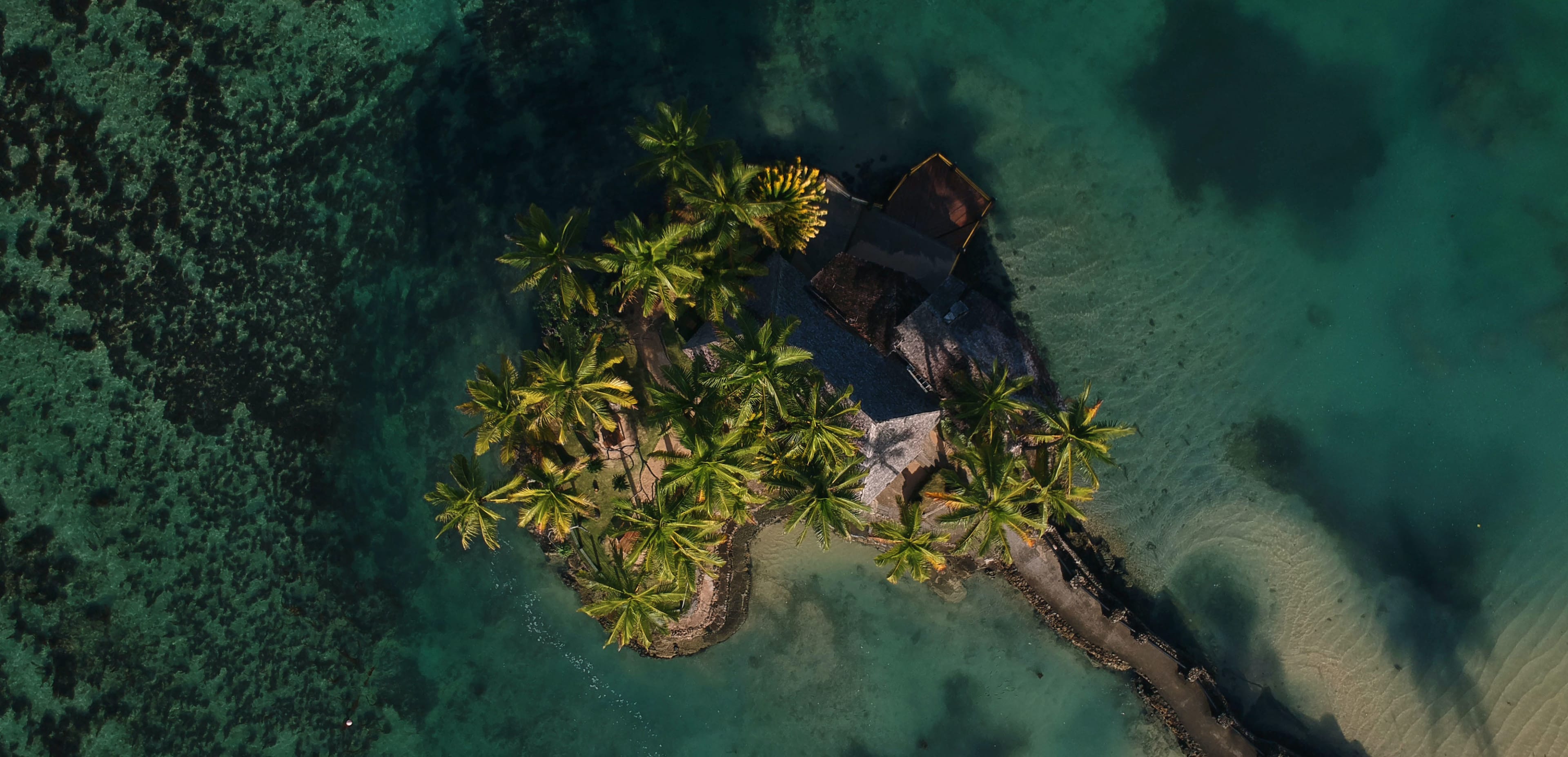 Overhead of the Wicked Walu at the Warwick Resort in Fiji