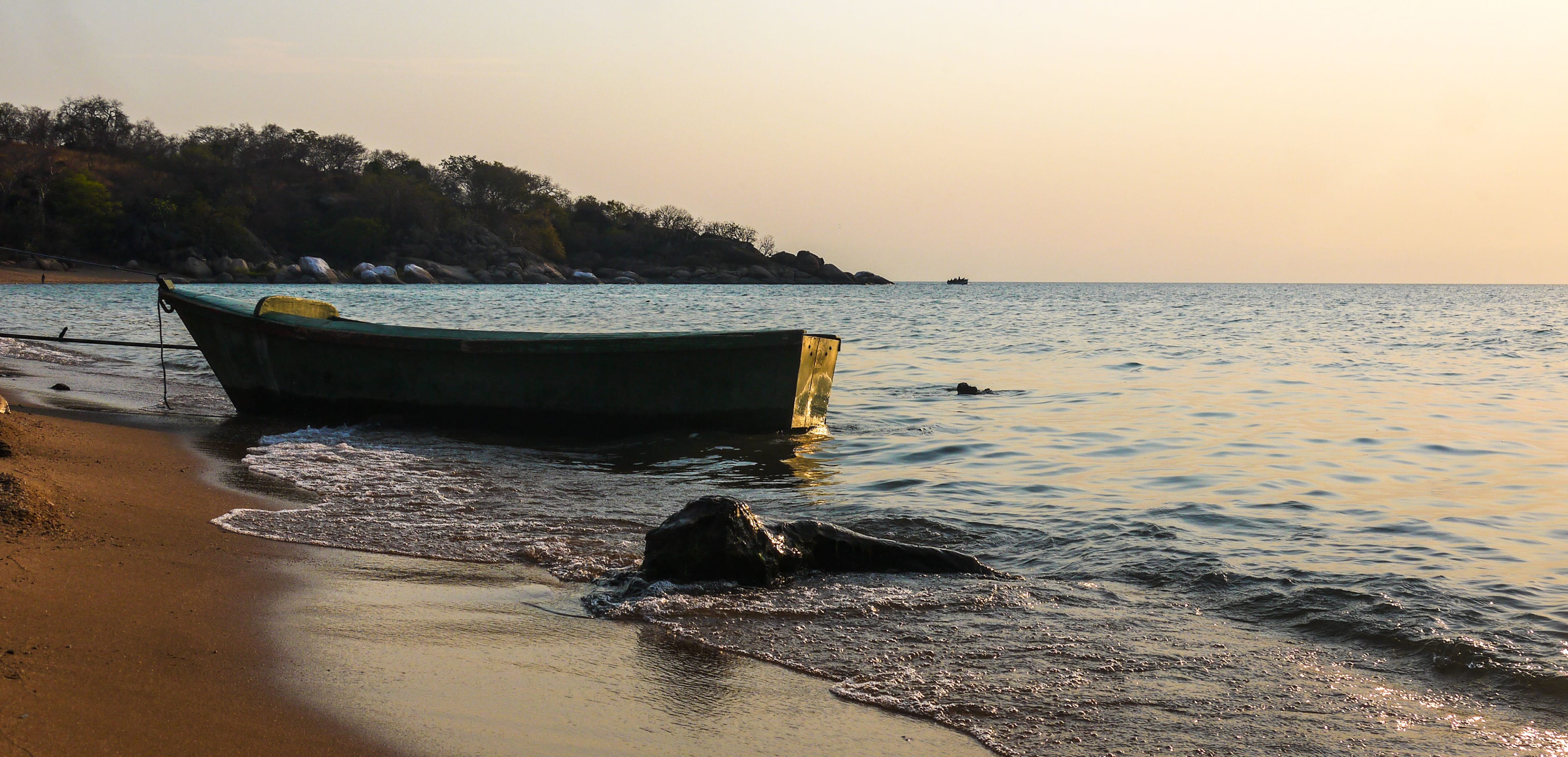 Boat in Cape McLear, Malawi