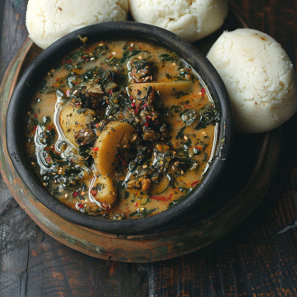 Pounded Yam and Egusi Soup