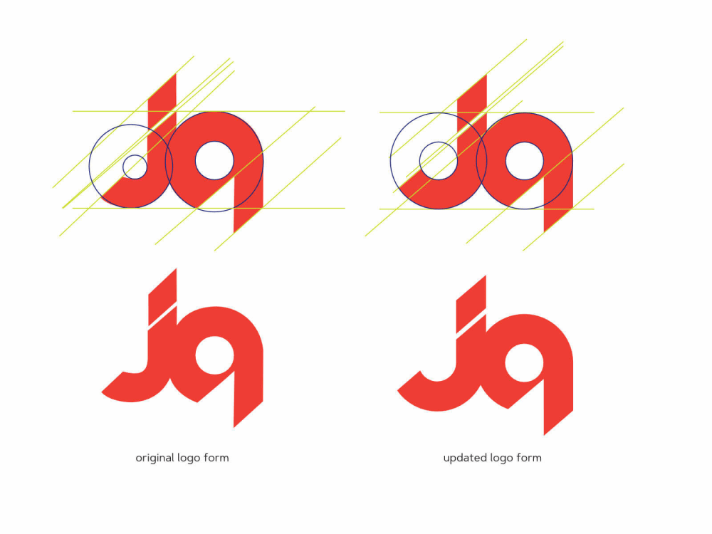 John Gibson Displays identity redesign illustration of work involved in John Gibson Displays identity redesign
