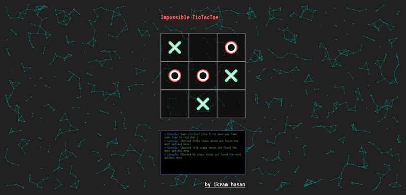 Tic Tac Toe Game with AI Integrated and Front End Framework