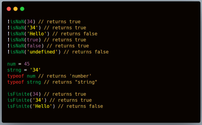 Check If A Variable Is A Number Javascript