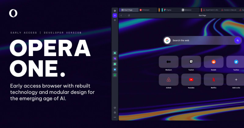 Opera lança navegador Opera One com design modular e Tab Islands