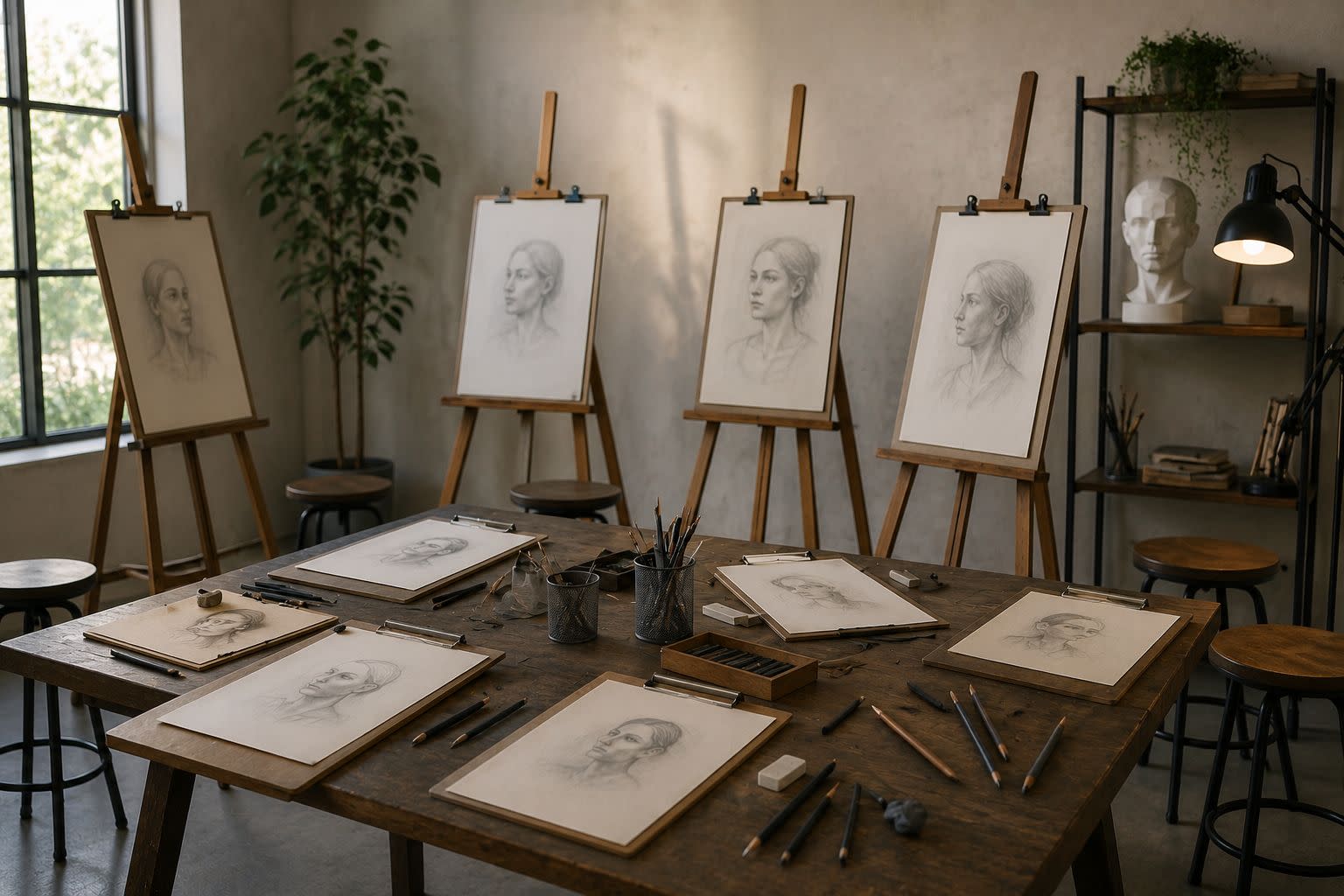Al-Baha : Dessin de portrait - Atelier de groupe interactif