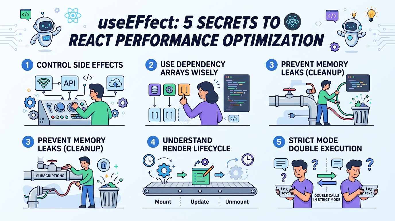 useEffect: 5 Bí Mật Vận Hành Và Cách Tối Ưu Hiệu Năng React