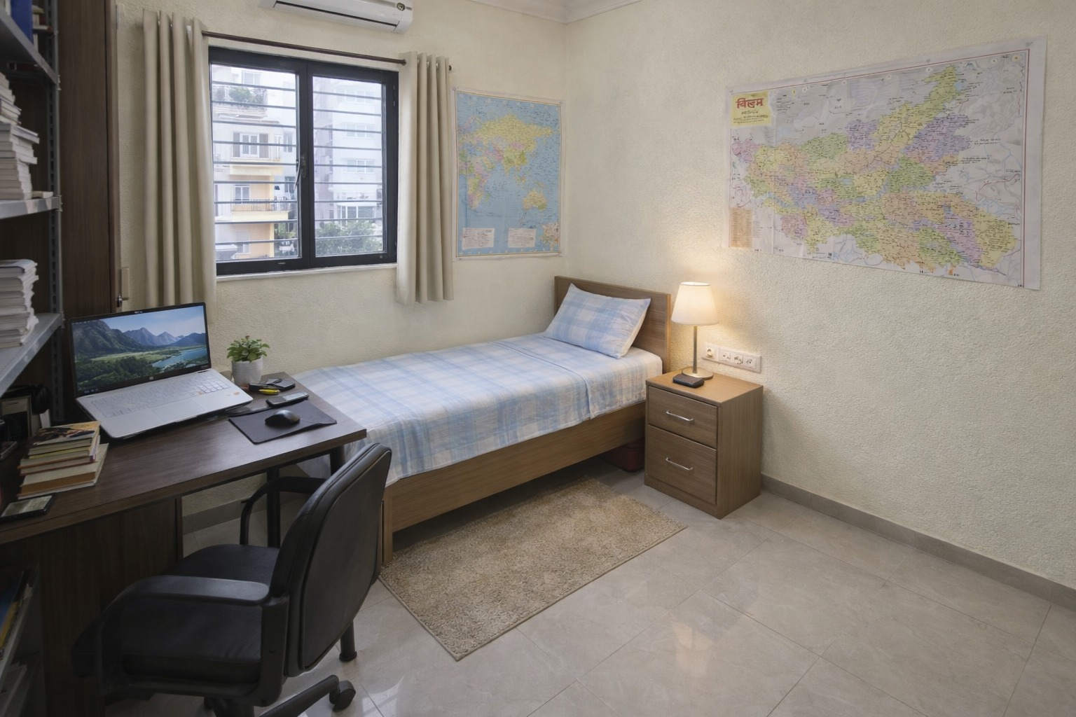 Spacious room layout