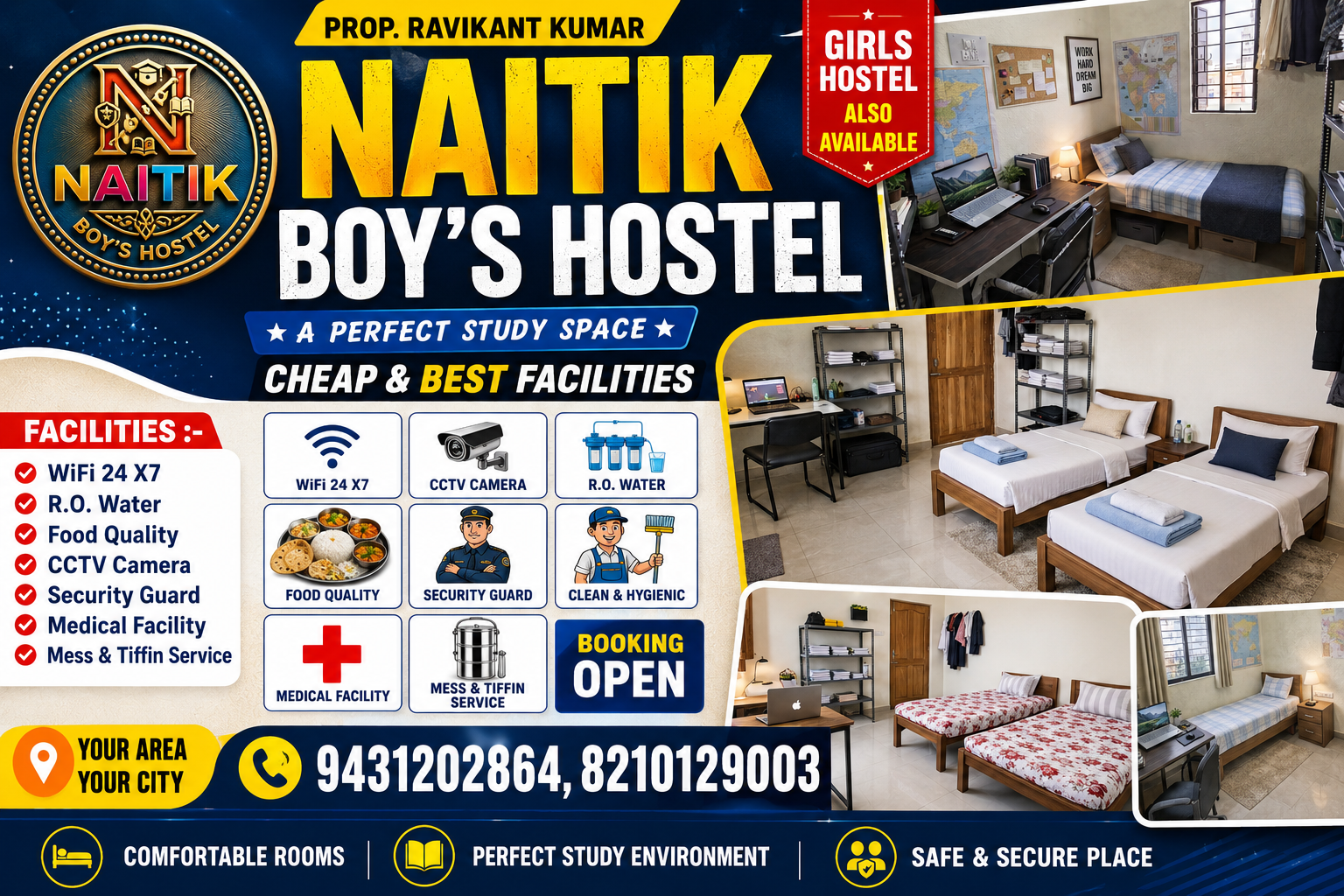 Naitik Boy's Hostel Panoramic Graphic Banner Image 1