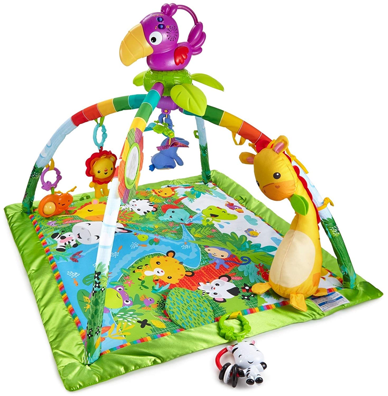 FisherPrice Rainforest Music & Lights Deluxe Infant Baby Activity Gym