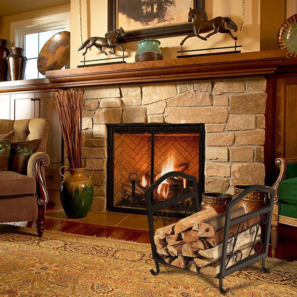 Log Rack For Inside Fireplace